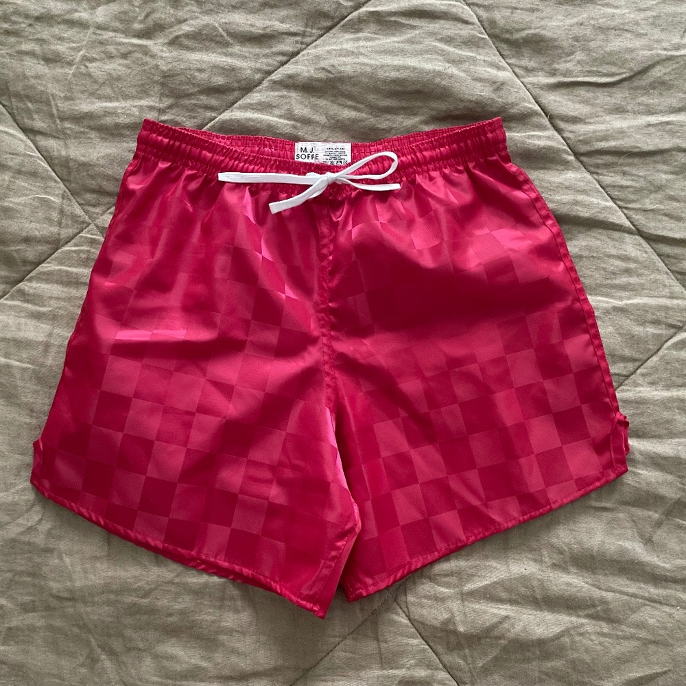 Vintage 90s MJ Soffe checkerboard soccer shorts